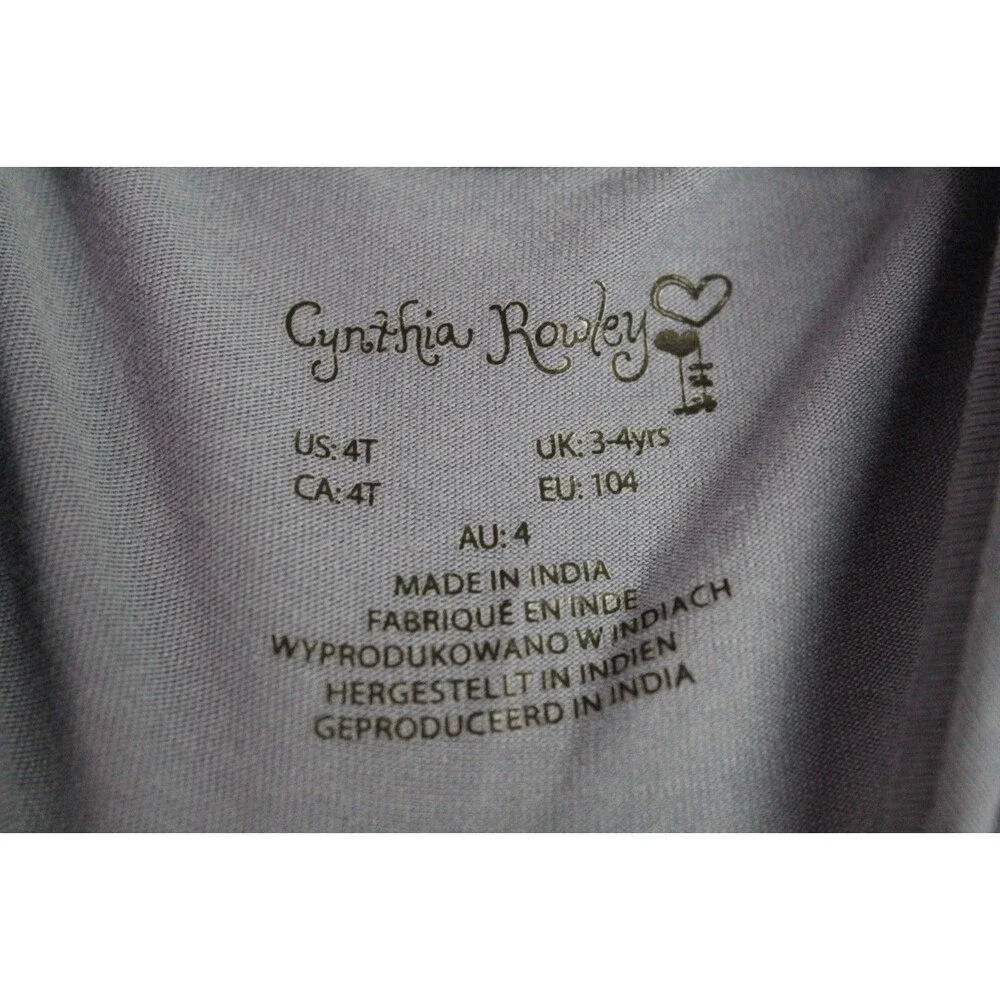 Cynthia Rowley Toddler Tank Tunic  4T Blue Rabbit Floral Size 4T